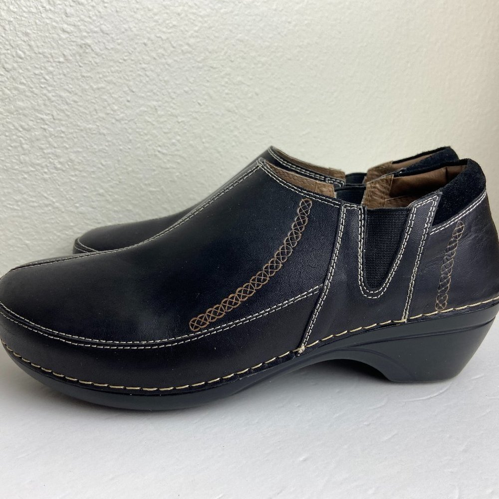 NWOT L’Artiste Leather Brown Clogs Slip on Size EU 41